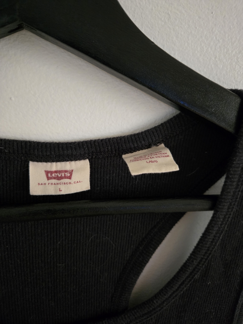 Levi's Black Ribbed Racerback Tank - Women's - Picture 2 of 4